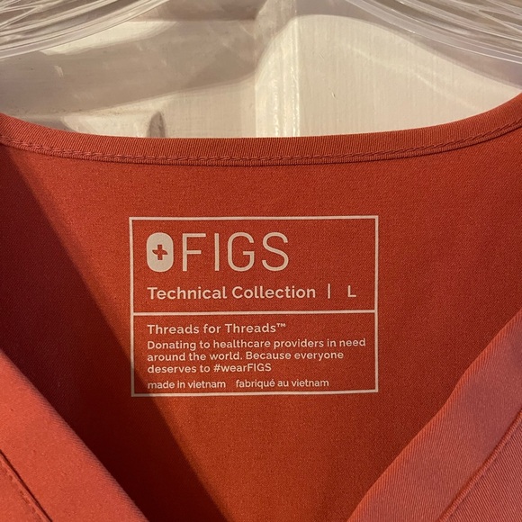 Figs women’s scrub top - terracotta - Large - Picture 3 of 6